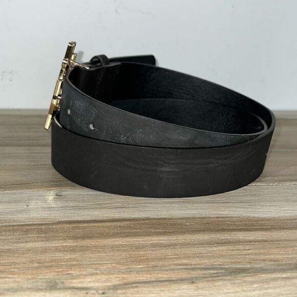 Money Sign Belt Unisex Medium Black With Gold Money Streetwear Rockabilly - Picture 2 of 7